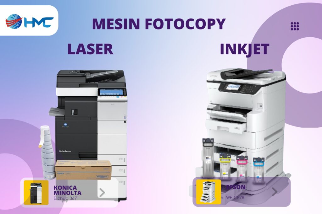 Perbedaan Mesin Fotocopy Laser dan Inkjet