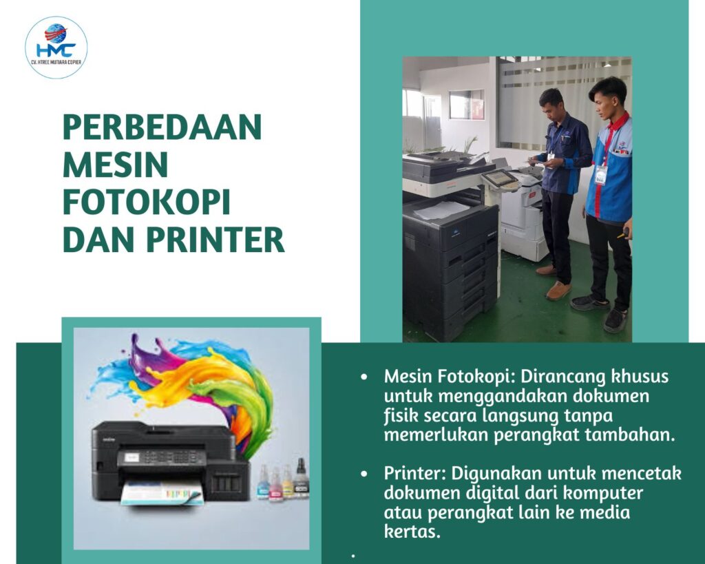 Perbedaan Mesin Fotokopi dan Printer