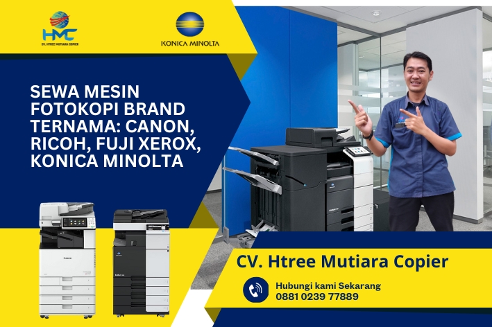 Sewa Mesin Fotokopi Brand Ternama: Canon, Ricoh, Fuji Xerox, Konica Minolta